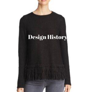 DESIGN HISTORY WOMENS FRINGE BELL SLEEVES SWEATER